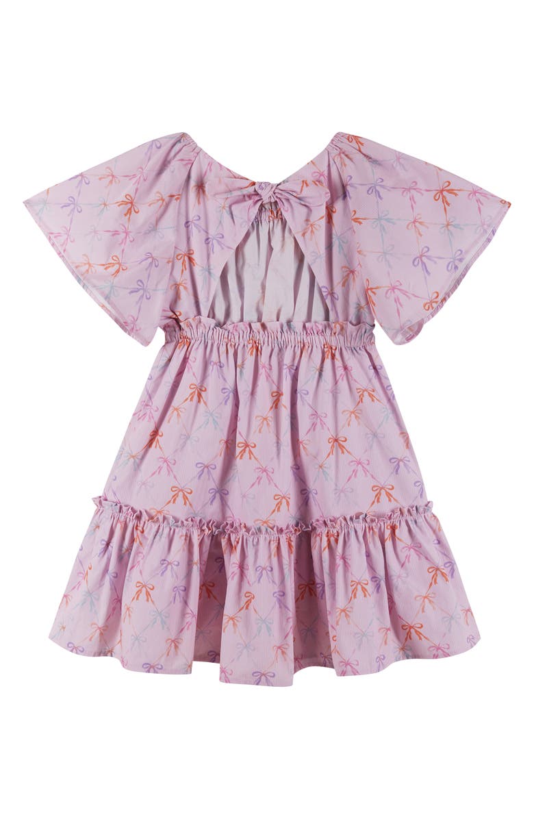 Andy & Evan Kids' Flutter Sleeve Dress, Alternate, color, Pink Bows