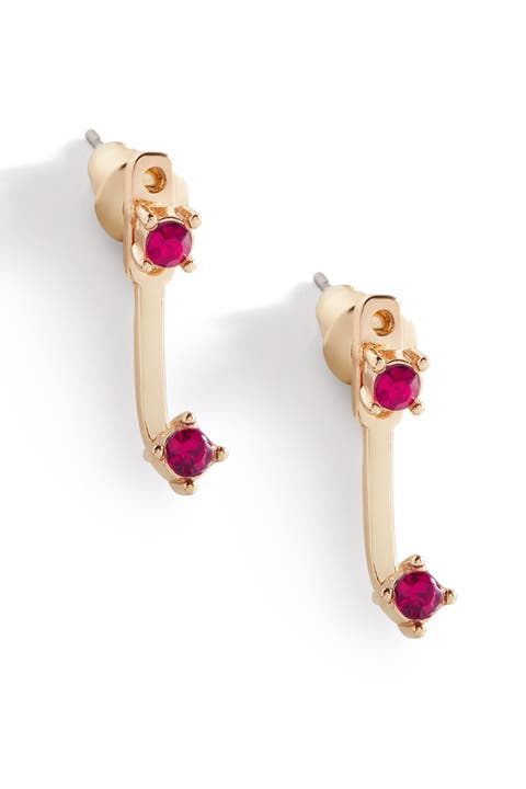 Birthstone Drop Ear Jacket Earrings