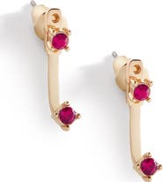 Mint & Lily Birthstone Drop Ear Jacket Earrings