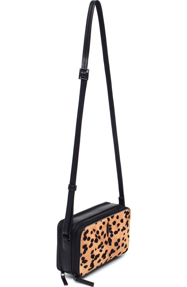 Thacker Riley Genuine Calf Hair Crossbody Bag, Alternate, color, Caramel Spotted