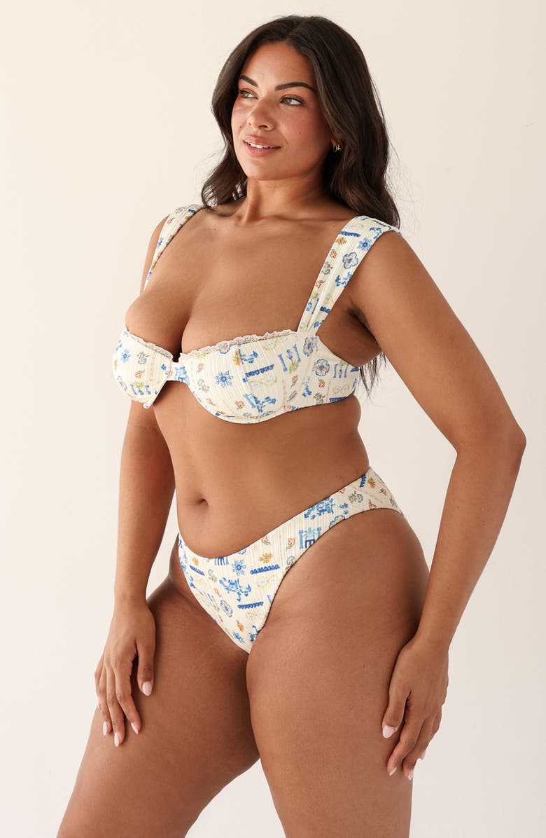 Dippin Daisys Athena Underwire Bikini Top, Alternate, color, Santorini