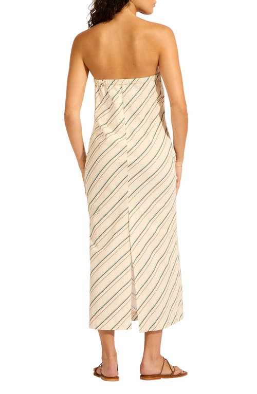 Seafolly Bias Cut Cover-up Midi Dress In Neutral