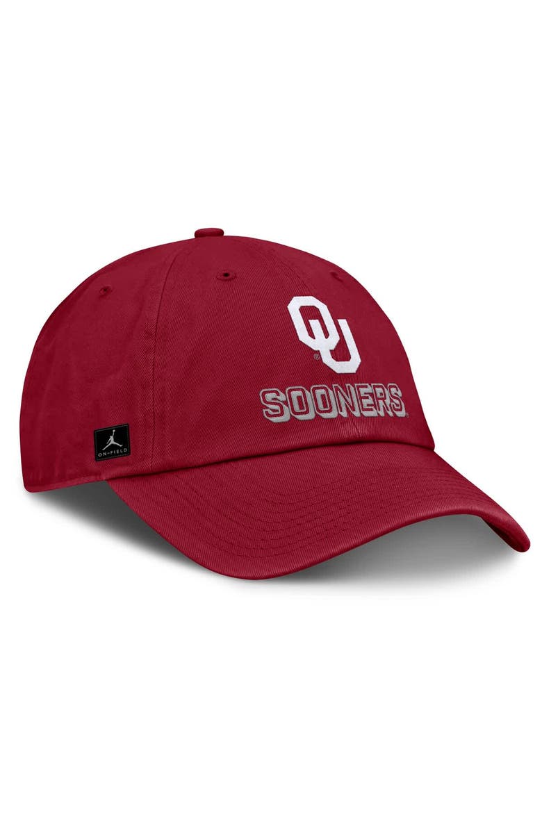 Jordan Brand Men's Jordan Brand Crimson Oklahoma Sooners 2025 On-Field Club Adjustable Hat, Alternate, color,