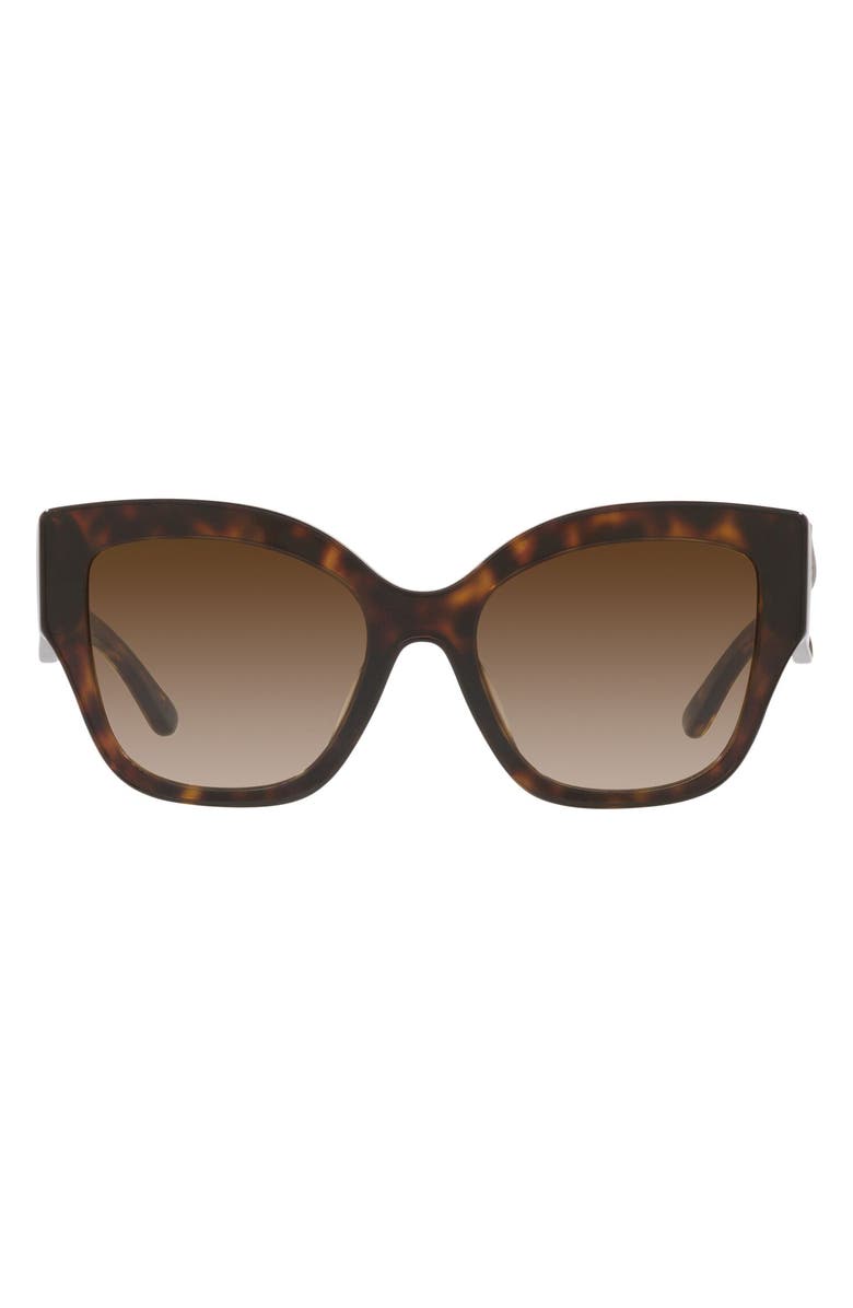 Tory Burch 54mm Gradient Butterfly Sunglasses, Main, color, Dk Tort