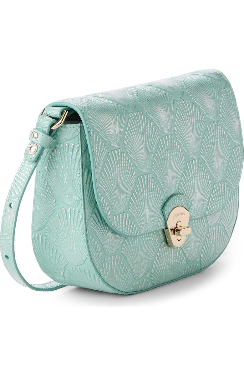 Brahmin Portia Embossed Leather Crossbody Bag, Alternate, color, Waterfall