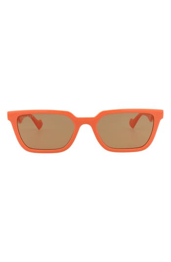 Gucci Square-frame Injection Sunglasses With Saddle Nose Bridge In Red