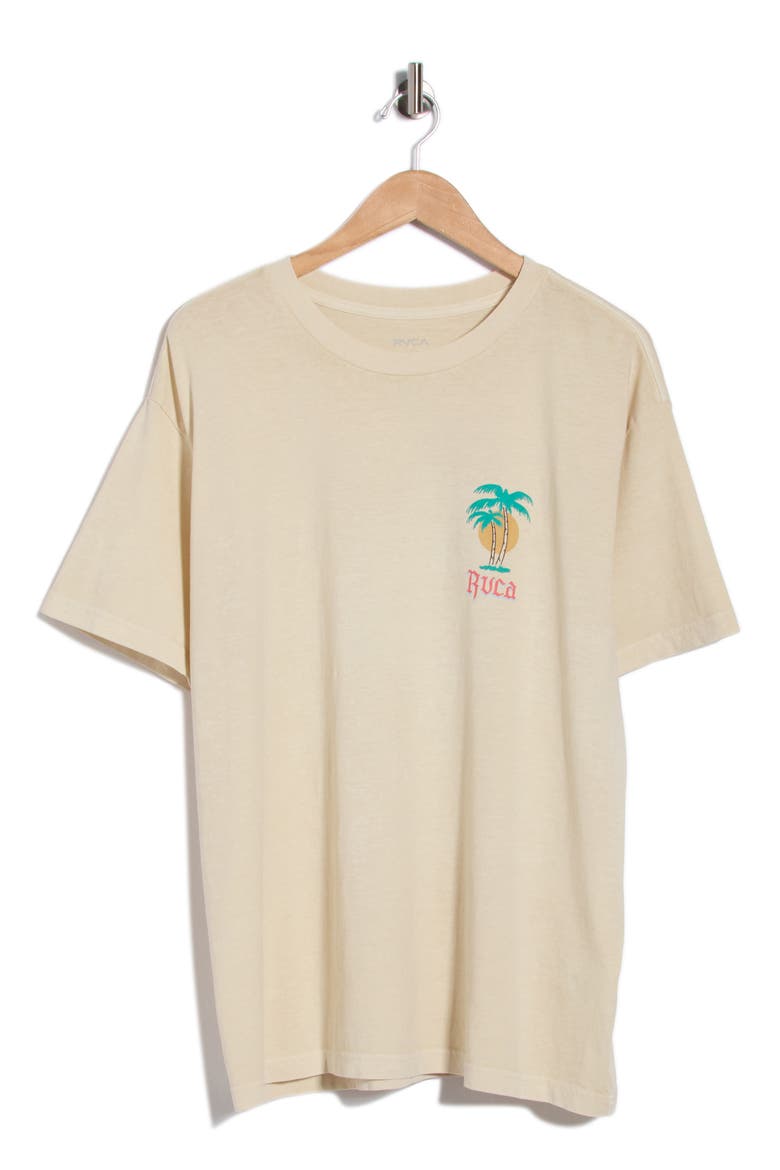 Frond Mural Cotton Graphic T-Shirt, Alternate, color, CERAMIC