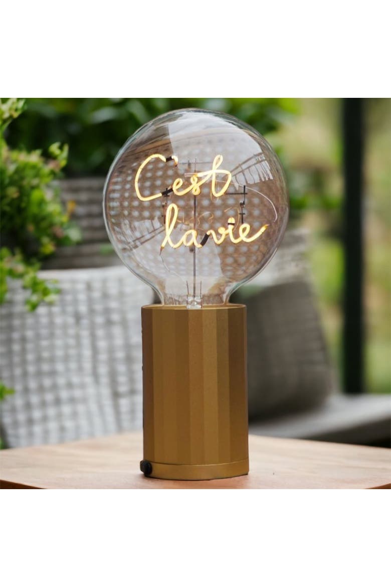 Cest Lavie Portable Table Lamp, Alternate, color, Gold