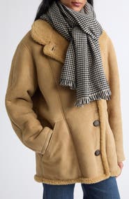 Veronica Beard Virgin Wool Houndstooth Scarf