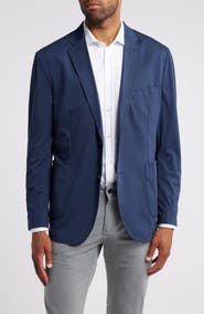 Johnston & Murphy XC Flex® Solid Navy Knit Sport Coat