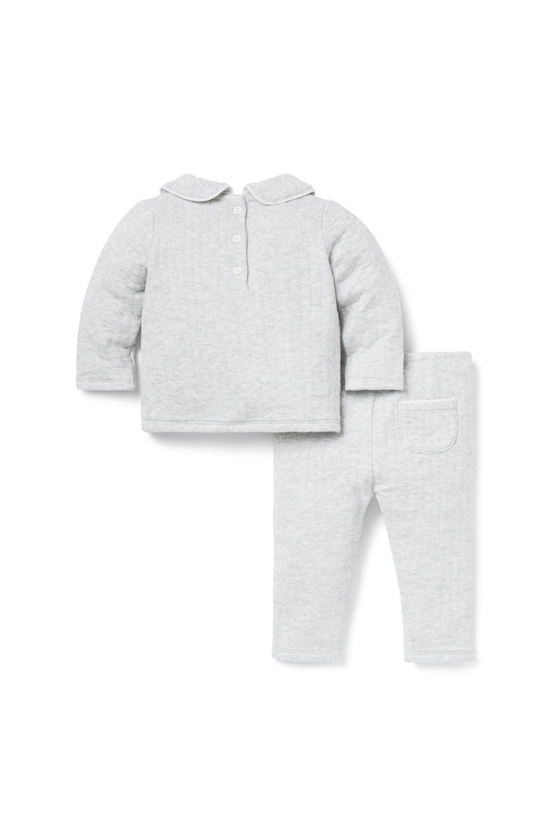 Janie and Jack Baby Quilted Matching Set, Alternate, color, Grey