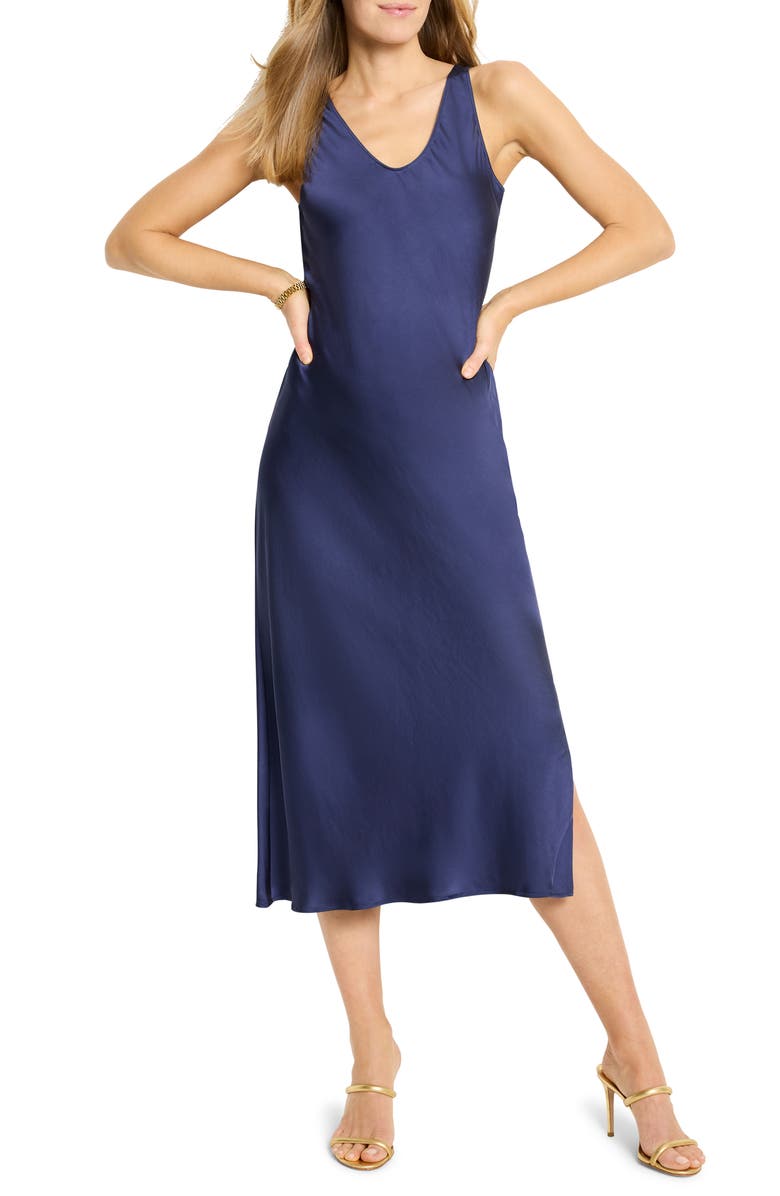 NIC+ZOE Day Gloss Bias Cut Slipdress, Main, color,