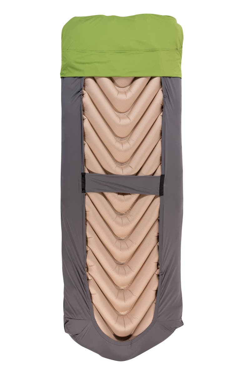 Klymit V Sheet Luxe Pad Cover, Alternate, color, Green/Grey