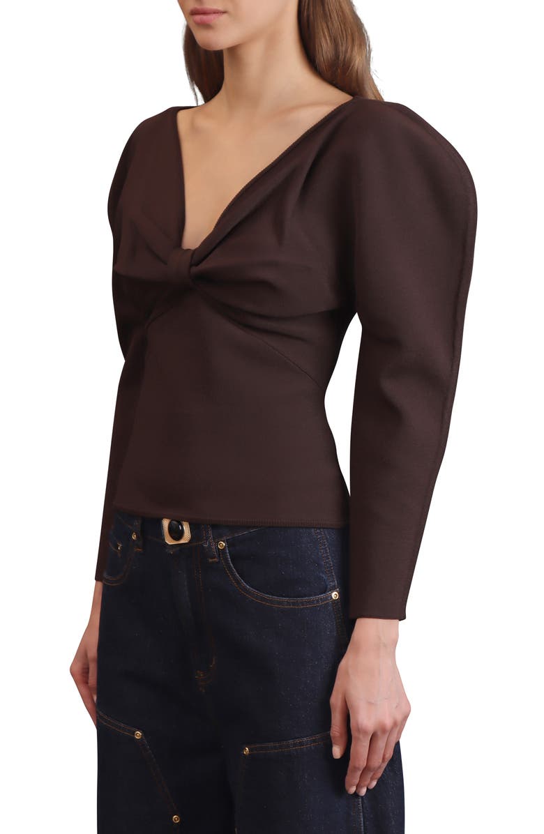 Avec Les Filles Exaggerated Dolman Sleeve Sweater, Alternate, color, Chocolate