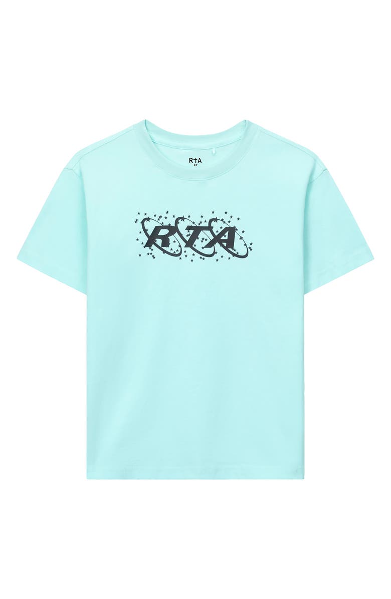 RtA Kids' Lawson Cotton Graphic T-Shirt, Main, color, Turquoise Planetary Rta