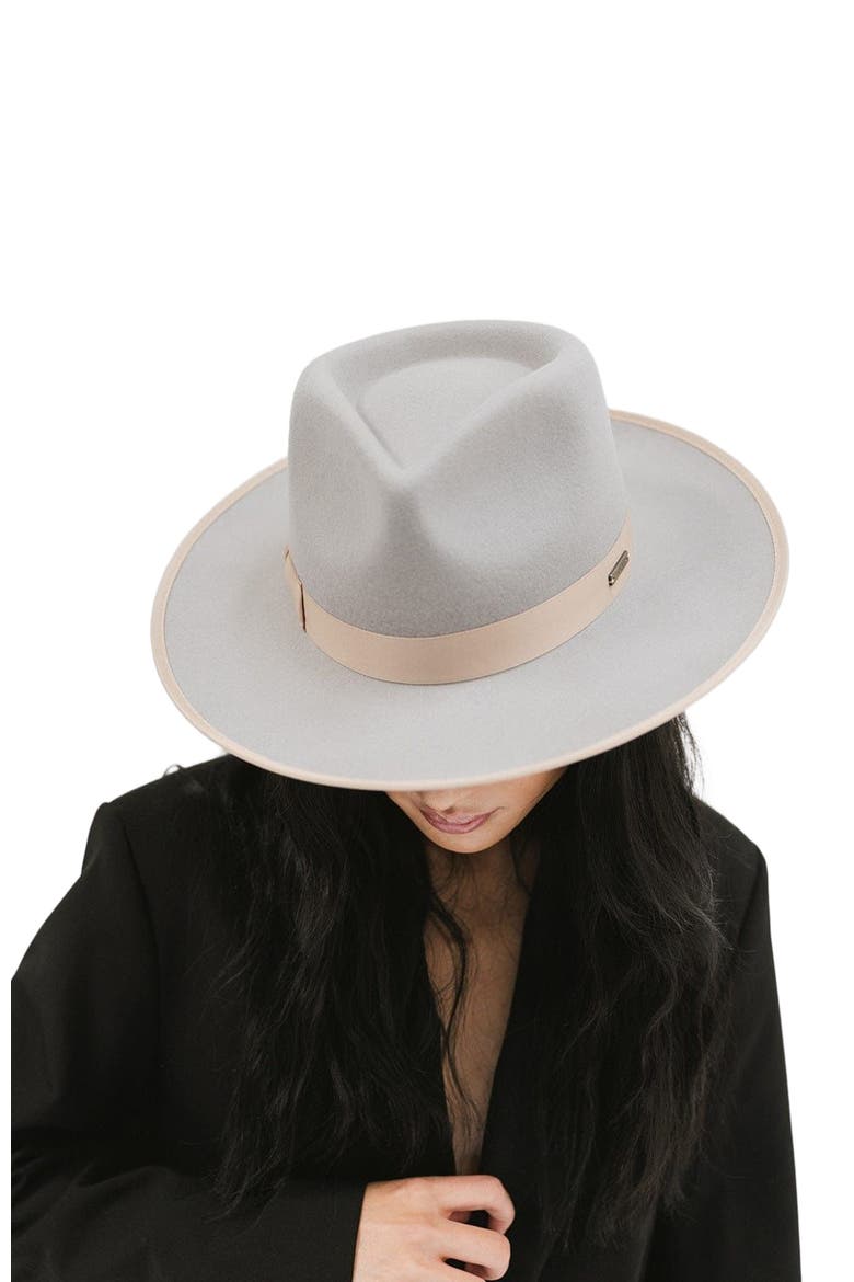 Monroe Rancher Wool Fedora Hat, Alternate, color, Light Grey