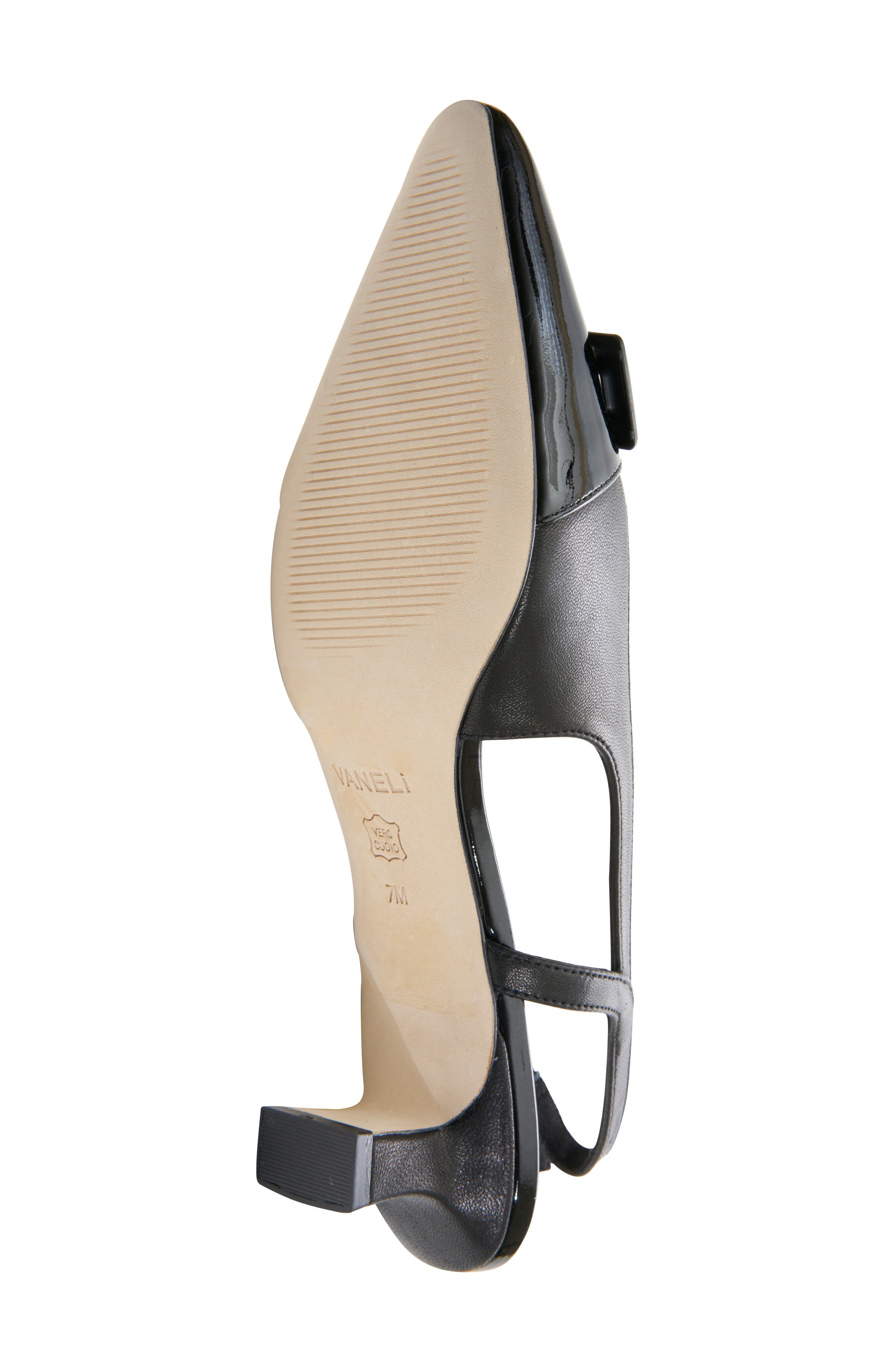 Tady Pointed Toe Slingback Pump, Alternate, color, BLACK