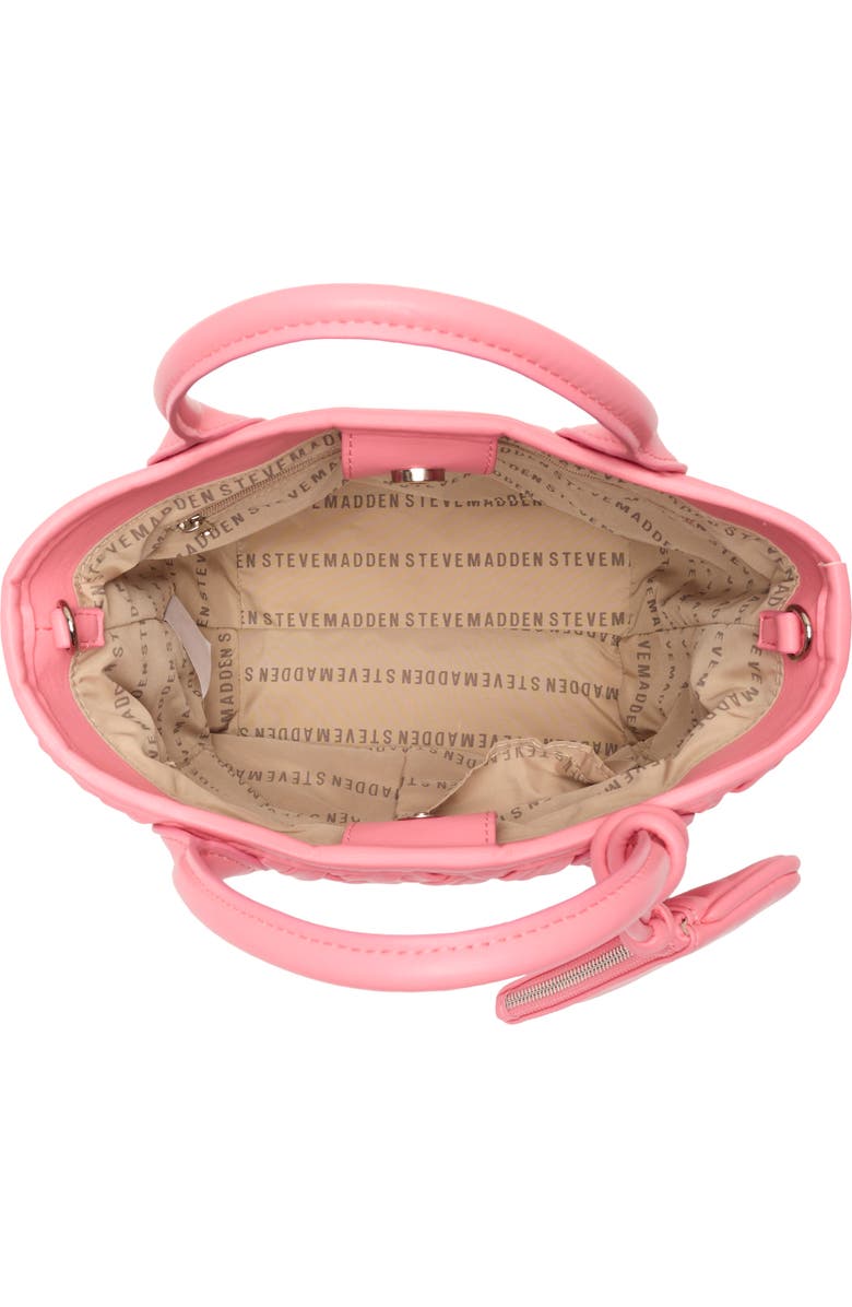 Steve Madden Bgene Woven Satchel Bag, Alternate, color, Thrift Pink