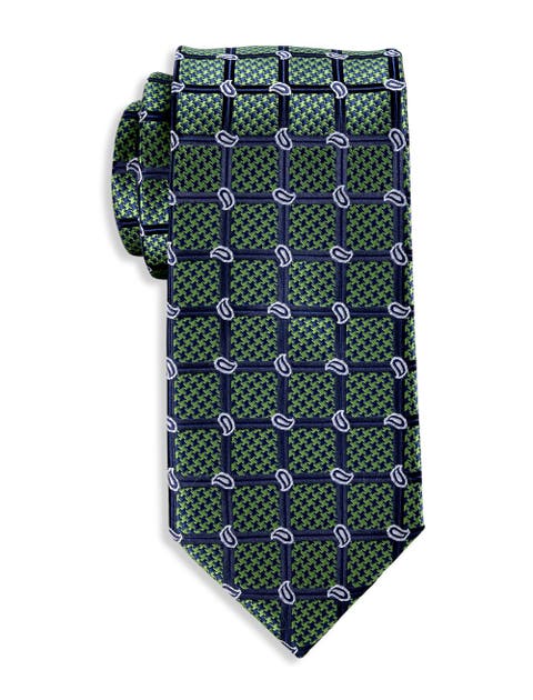 Big & Tall Simple Paisley Grid Tie