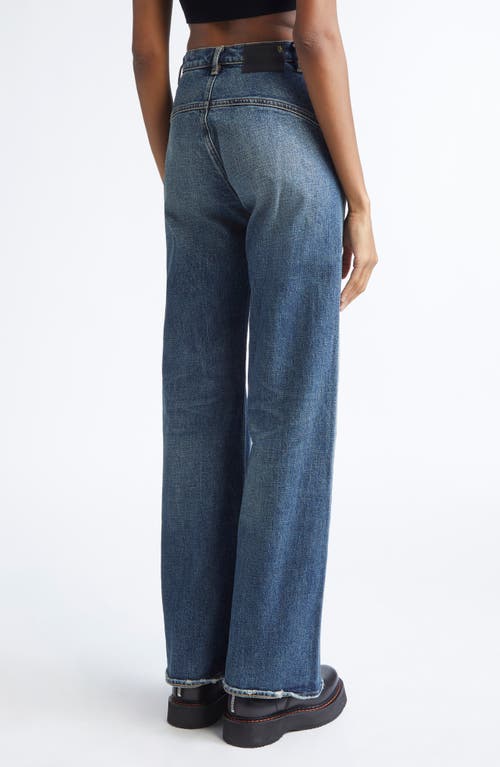 R13 Twisted Seam Flare Jeans In Blue