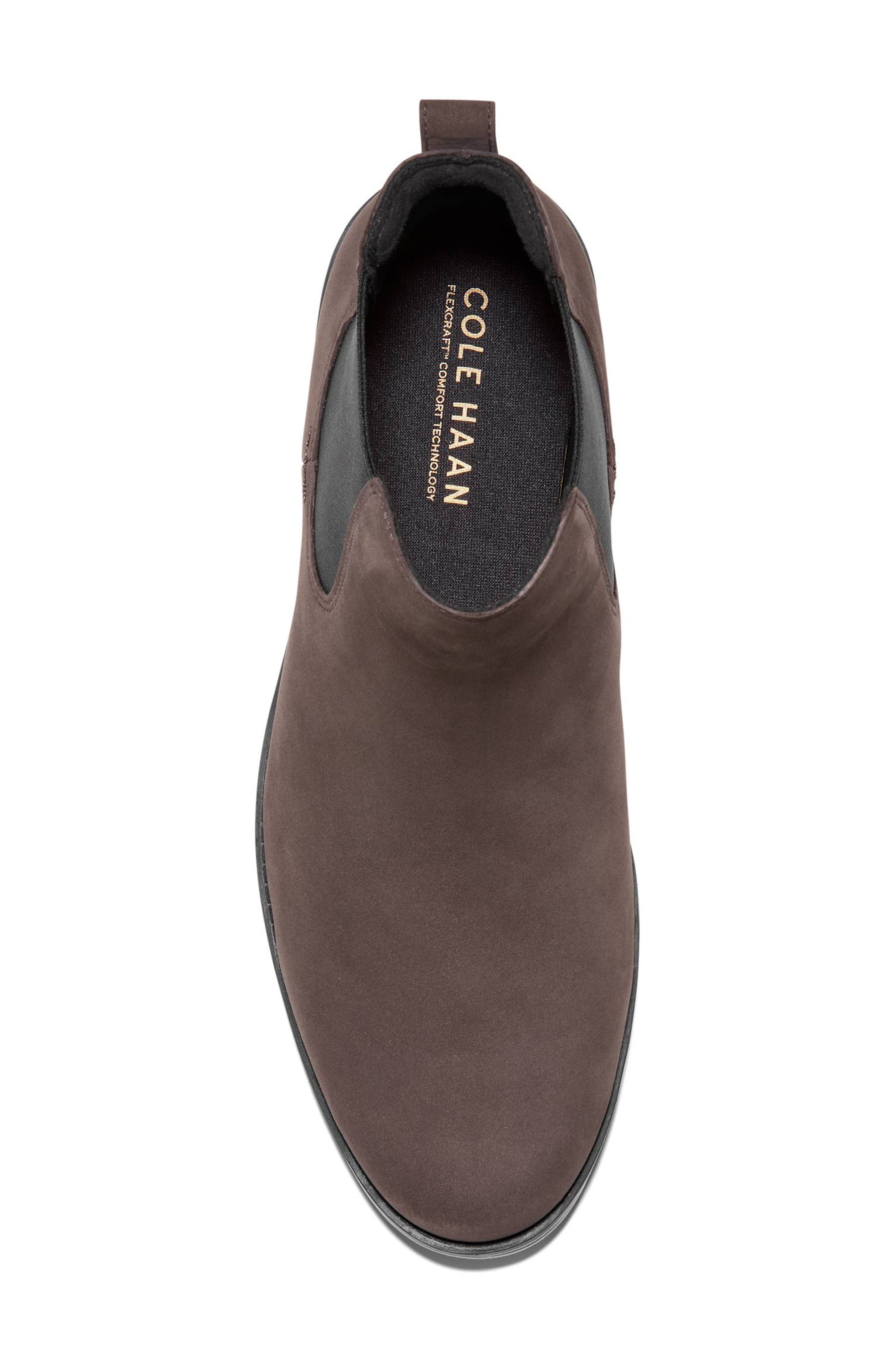 Cole Haan Newmark Grand Chelsea Boot, Alternate, color, Lava Nubuck / Black