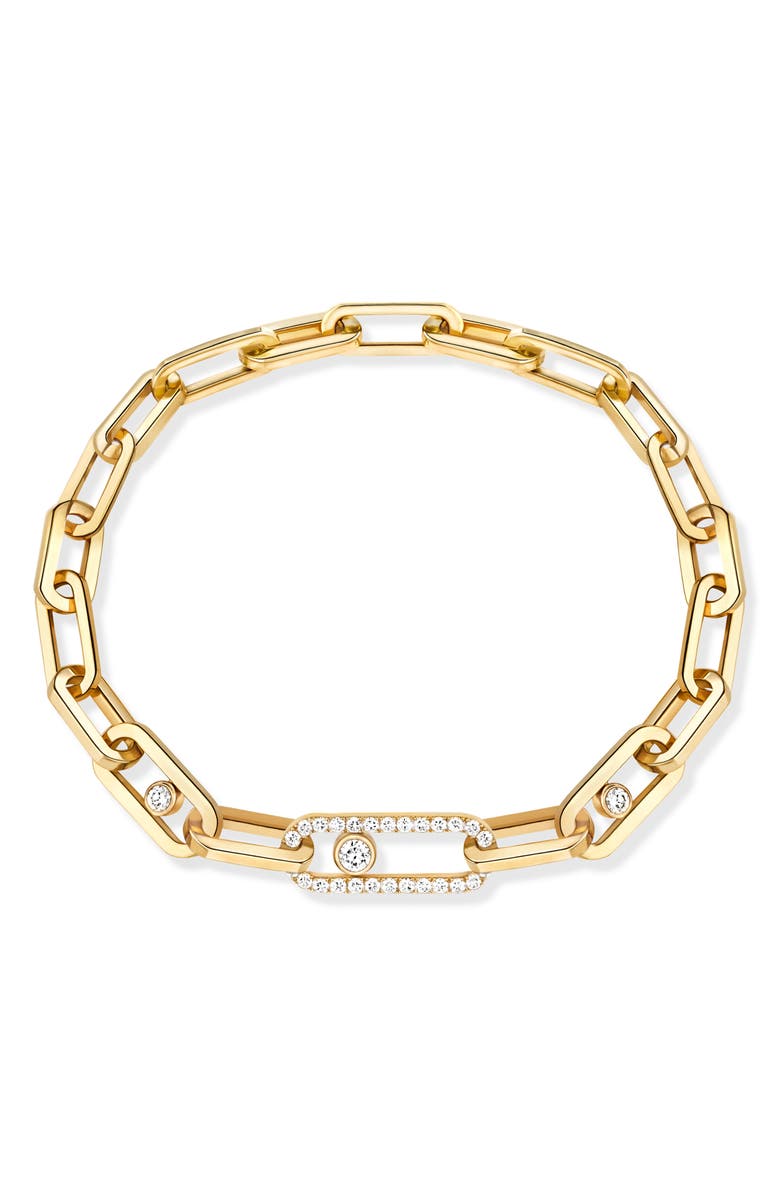 Messika Move Link Diamond Bracelet, Main, color, Yellow Gold