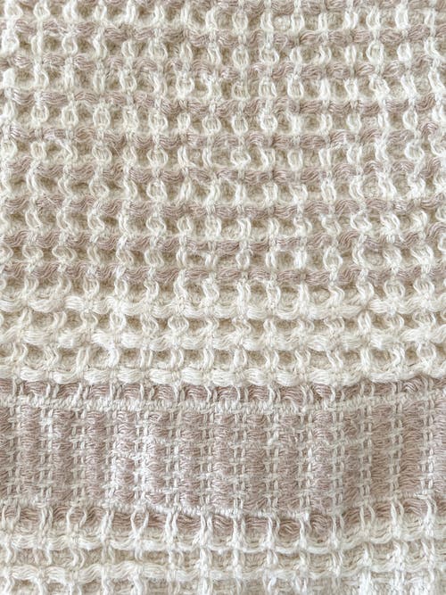 Anaya Waffle Striped Turkish Cotton Bath Towel