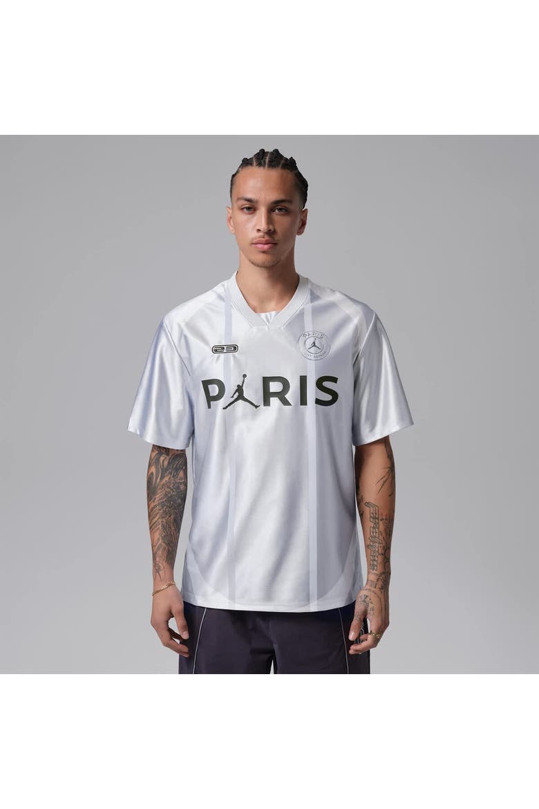Men's Jordan Brand Gray Paris Saint-Germain Lifestyle Jersey, Main, color, Gray