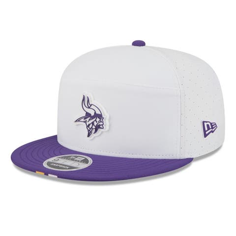 Men's New Era  White/Purple Minnesota Vikings 2025 NFL Training Camp Split Panel 9FIFTY Snapback Hat