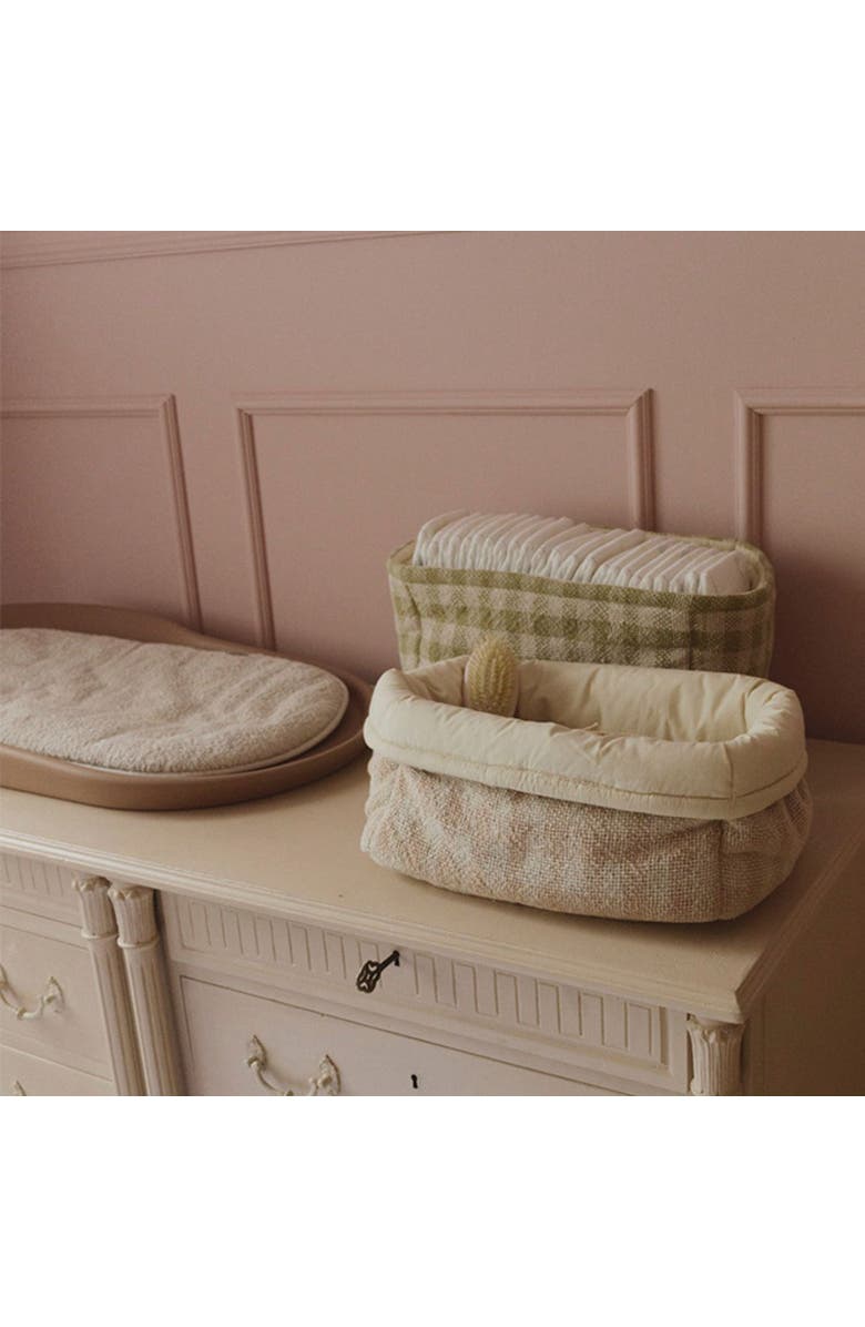 Lorena Canals Quilted Basket, Alternate, color, Rose, Natural