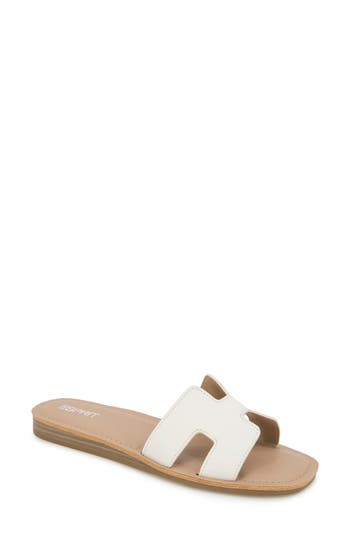 Esprit Leona Slide Sandal In White