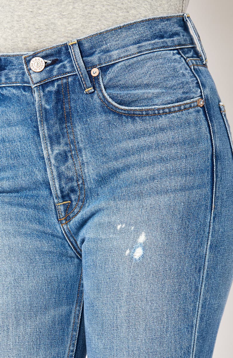 NOEND Eve High Waist Distressed Slim Straight Leg Jeans, Alternate, color, 