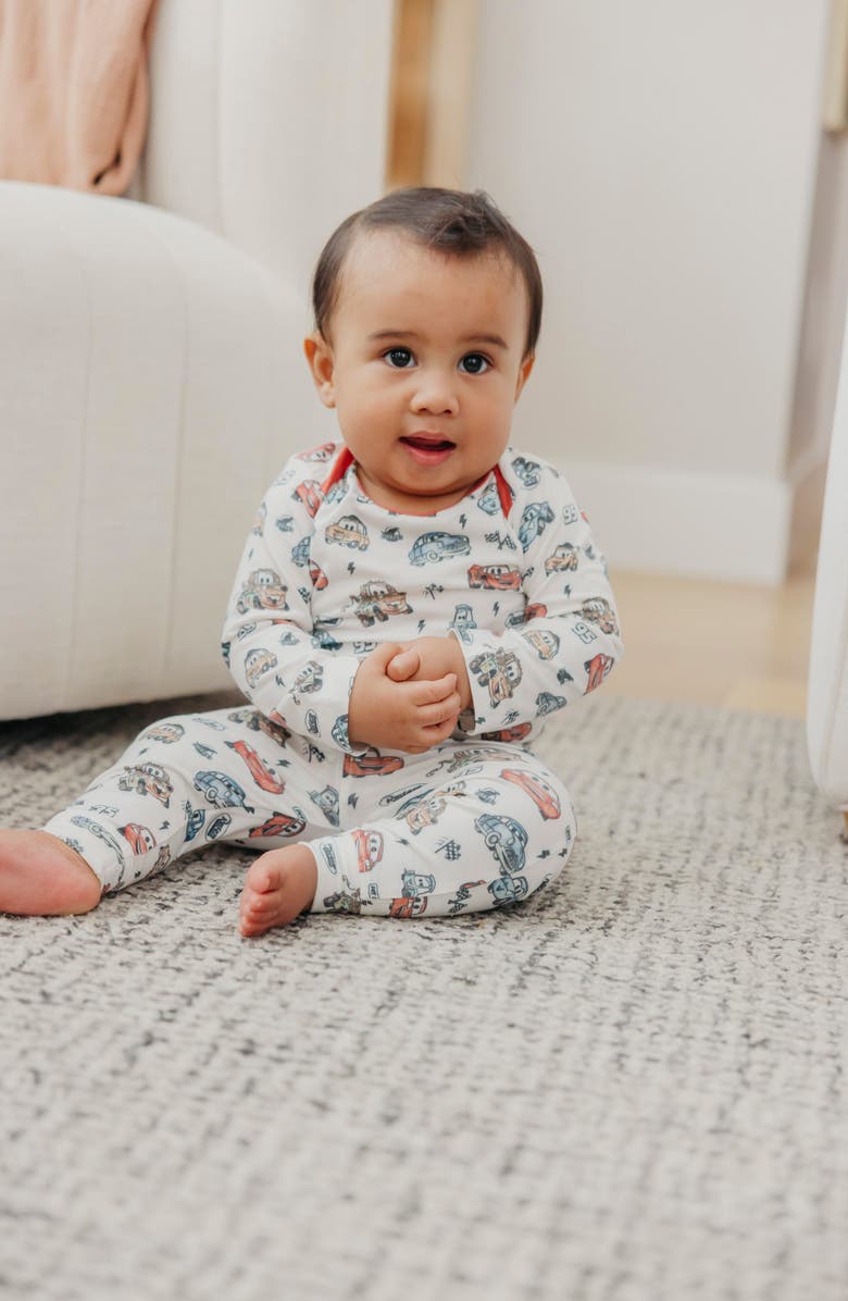 Copper Pearl Disney Pixar Cars Print Long Sleeve Bodysuit, Alternate, color, Pixar Cars