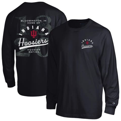 Men's Champion Black Indiana Hoosiers Laminated All-Star Long Sleeve T-Shirt