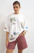 Topshop Holiday Doodle Graphic T-Shirt