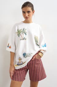 Topshop Holiday Doodle Graphic T-Shirt