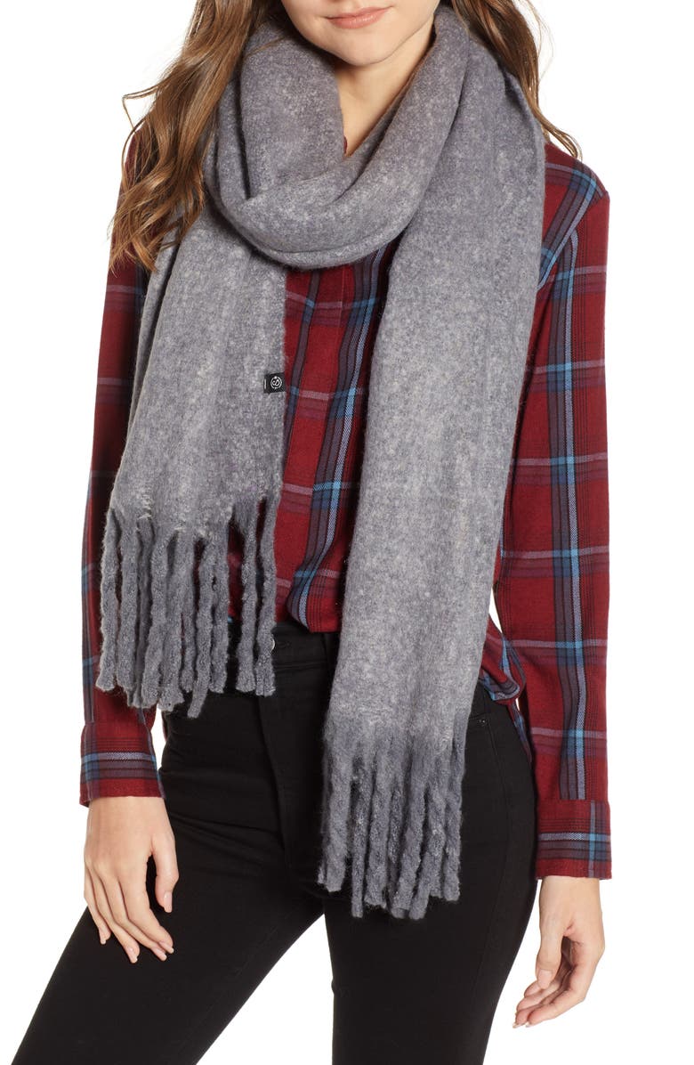 Treasure & Bond Solid Brushed Wrap Scarf, Main, color, 