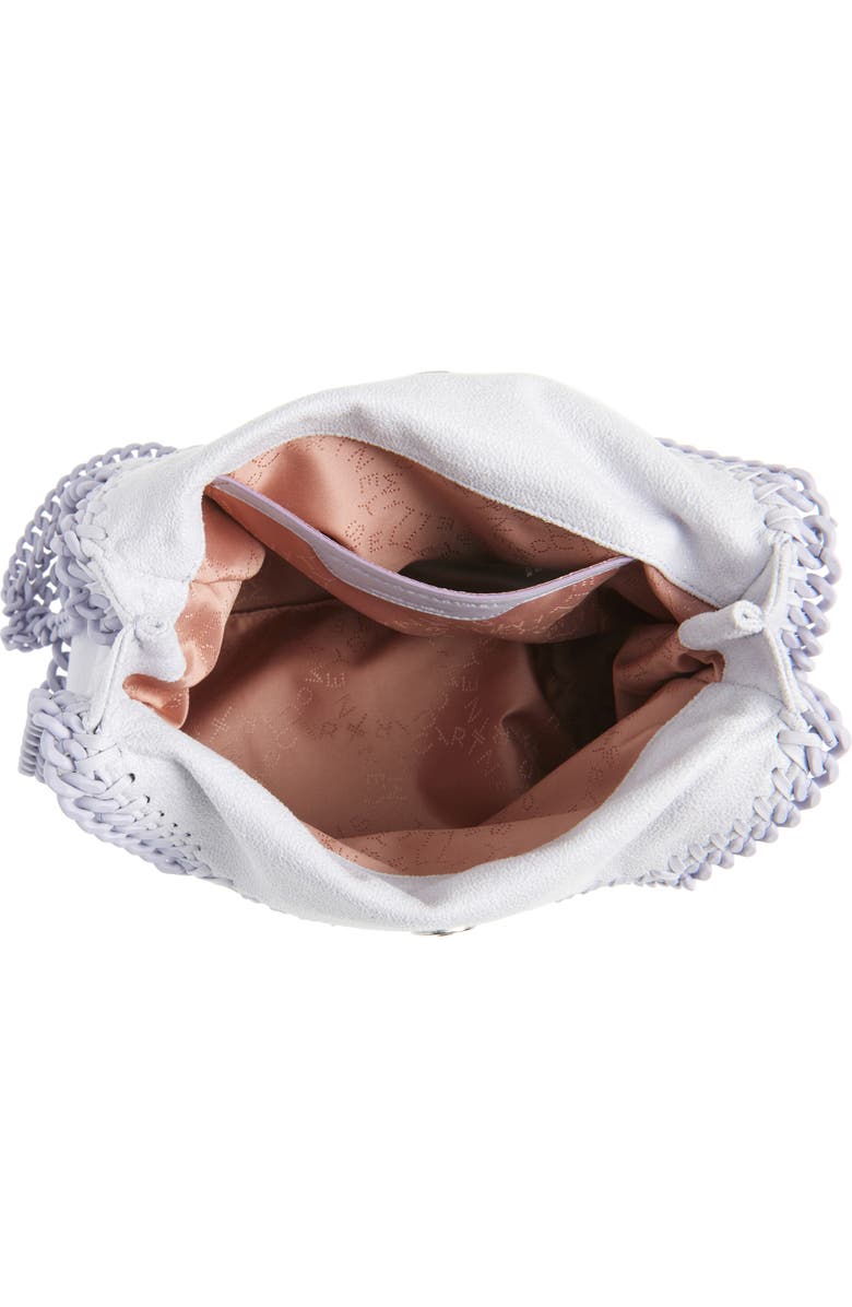 Stella McCartney Mini Falabella Shaggy Deer Faux Leather Tote, Alternate, color, Periwinkle