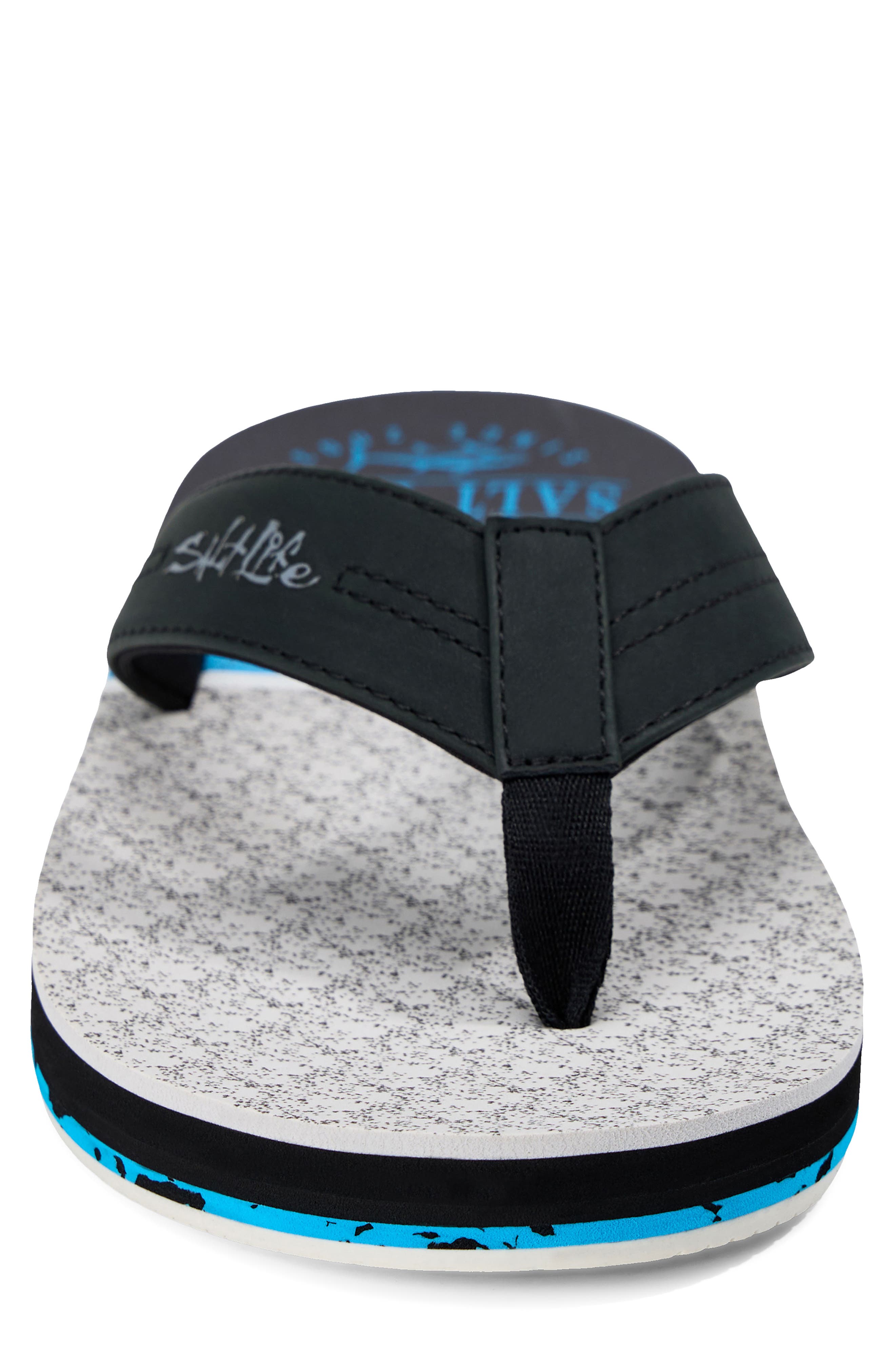 Salt Life The Harbor Flip Flop, Alternate, color, Black Black