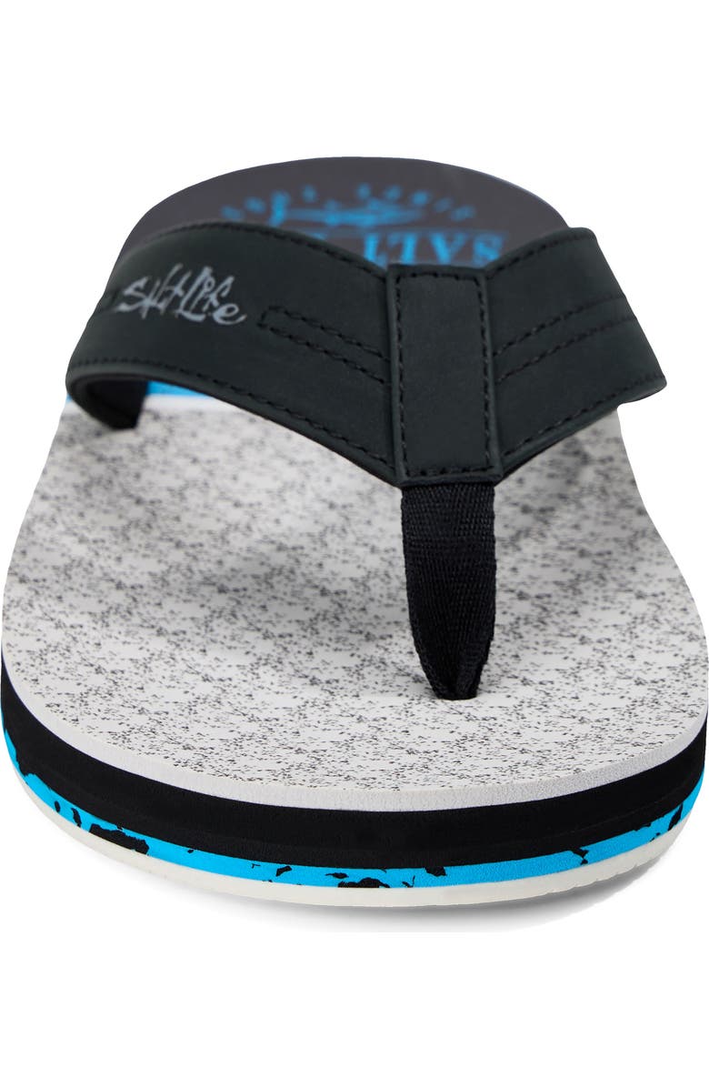 Salt Life The Harbor Flip Flop, Alternate, color, Black Black