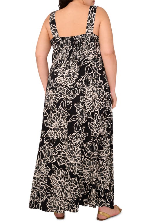 Vince Camuto Floral Wide Strap Maxi Dress