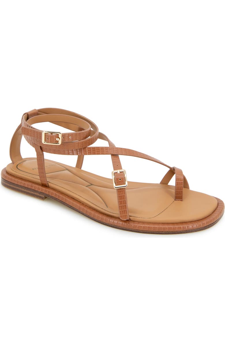 Kenneth Cole Paros Ankle Strap Sandal, Main, color, Tan Lizard