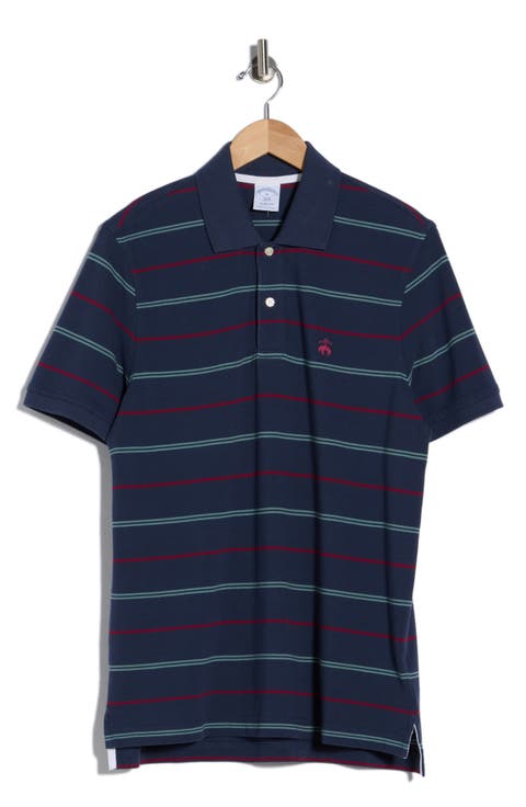 Stripe Cotton Piqué Polo