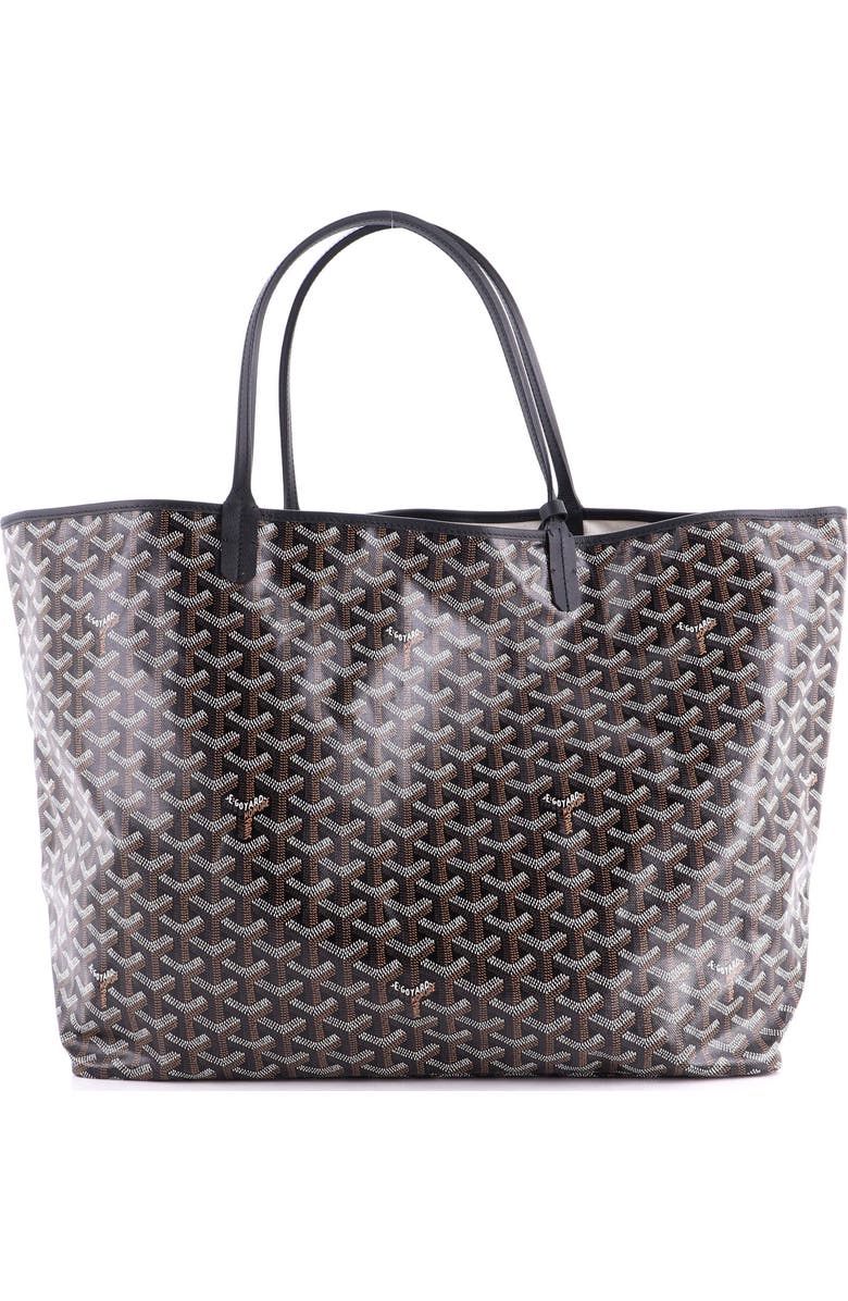 Pre-Owned Goyard Saint Louis Tote Coated Canvas GM, Main, color, Black