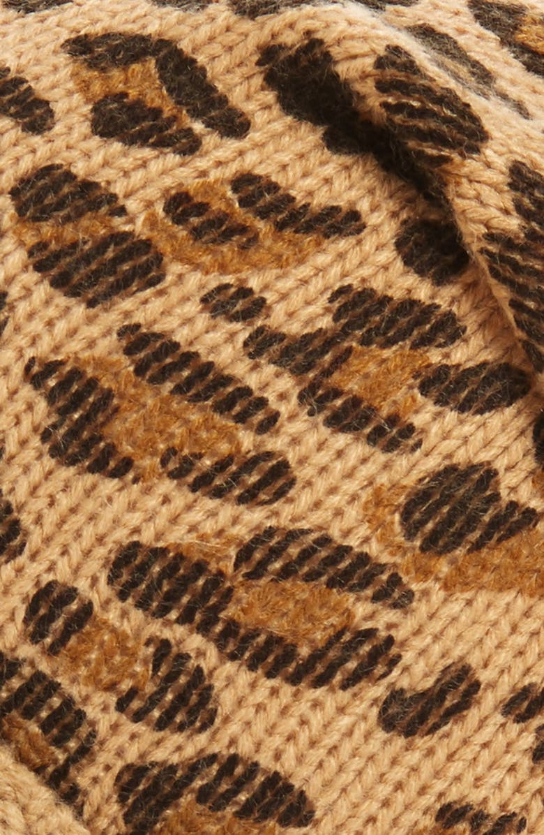 BP. Leopard Print Slouchy Beanie, Alternate, color, 