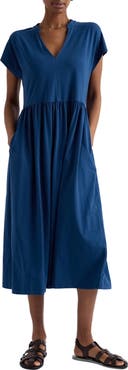 Seasalt Cornwall Zinnia Stretch Organic Cotton Midi Dress