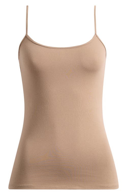 Bp. Core Stretch Cotton Camisole In Brown Trail