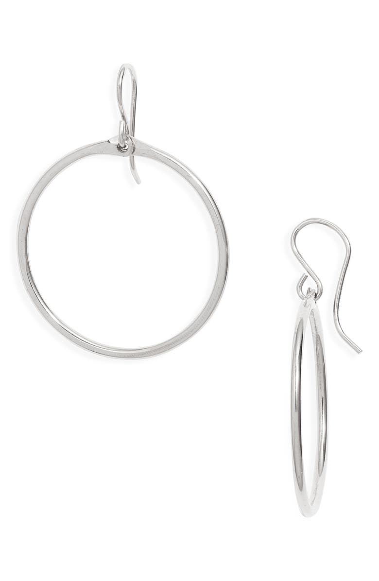 Nashelle Signature Small Hoop Earrings, Main, color, Sterling Silver