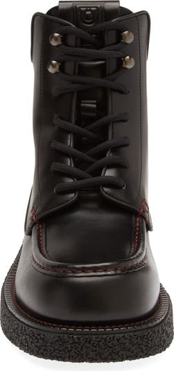 ショートブーツ・ブーティ Ferragamo Black Leather Lace-Up Boot FERRAGAMO Colorado Lace-Up Boot (Men) | Nordstrom
