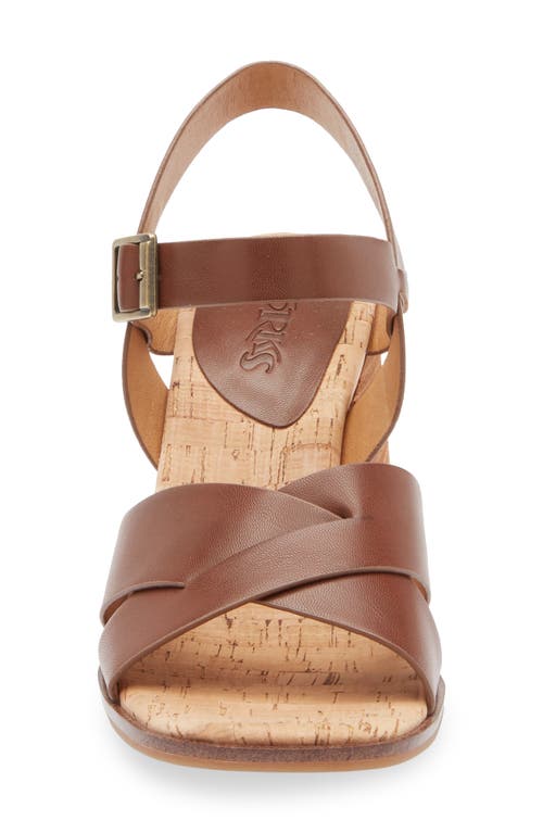 Korks Pacye Block Heel Sandal In Dark Brown